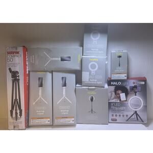 Wholesale Tripod Ring light Selfie Stick (lot of 9) Vlogging Kit Hey Day